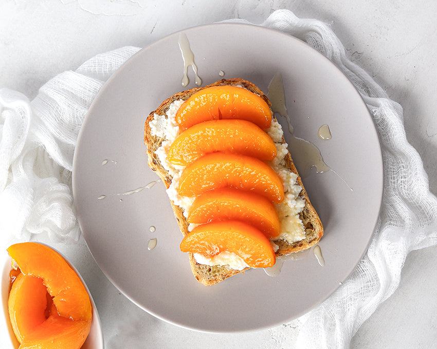 Ricotta & Peach Toast