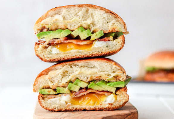 Bacon and Avocado Breakfast Burger Recipe