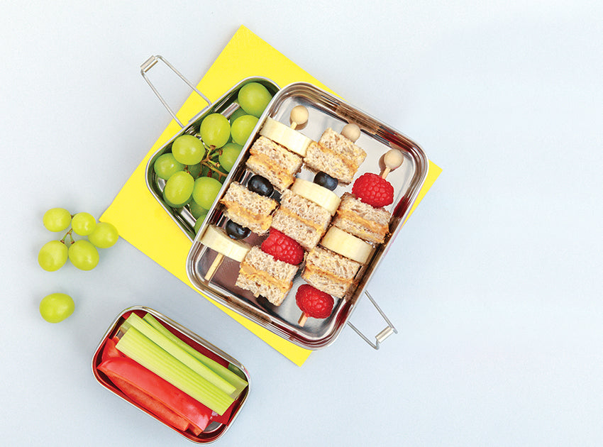 Almond Butter and Fruit Skewers