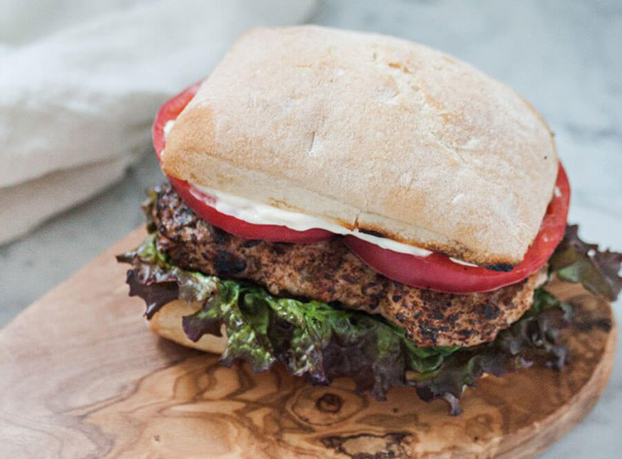 Parmesan and Red Pepper Chicken Burgers