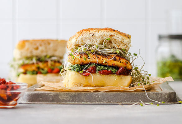 Pesto Chicken Focaccia Sandwich