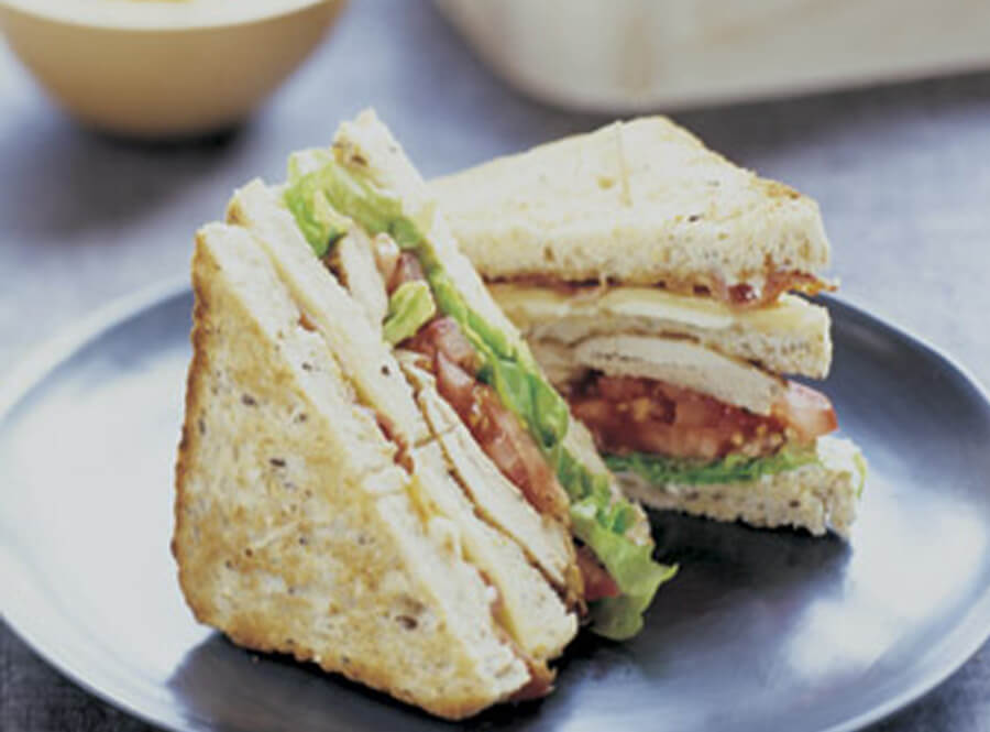 Marinated Chicken Club Sandwich